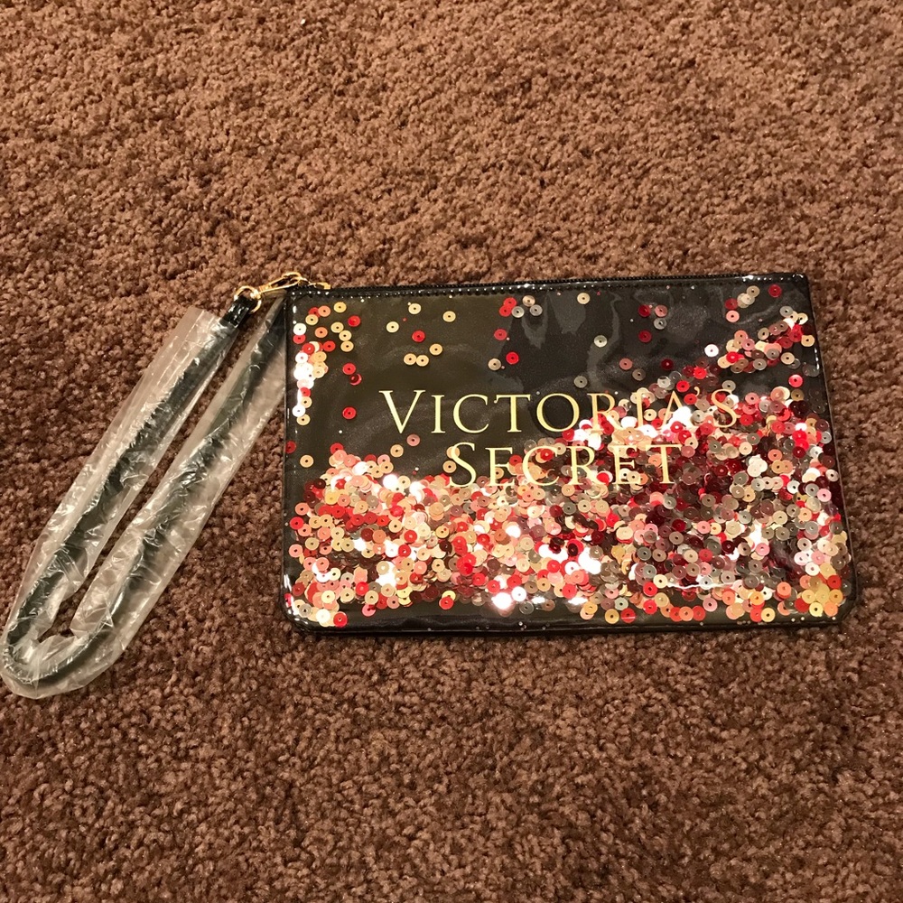 Victoria’s Secret Sequin Zip Up Makeup Pouch